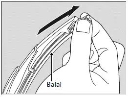 Remplacement du balai en caoutchouc d'essuieglace de lunette