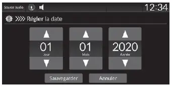 Pour régler la date