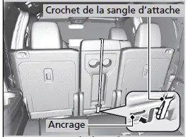 Type à sangle d'attache supérieure droite