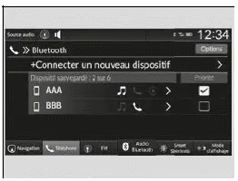 Pour changer le téléphone présentement jumelé